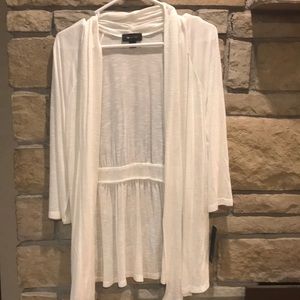 NWT AB Studio White/Sheer Cardigan. Size M